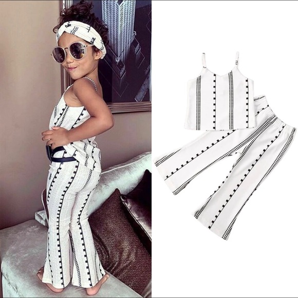 Distressed Beauty Boutique Other - ❌ White Black Retro Barbie 2PC Pant Set